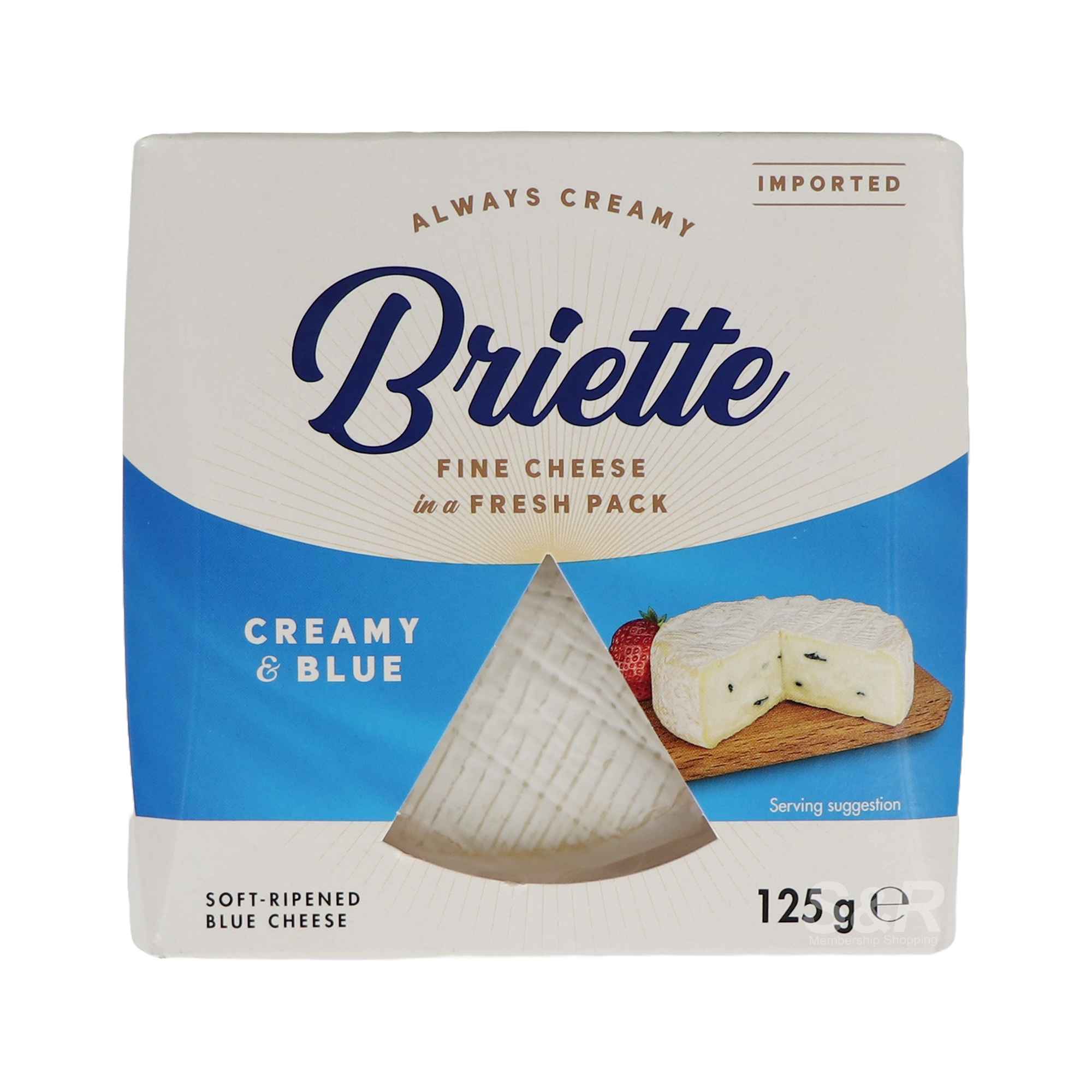 Briette Creamy and Blue Soft-Ripened Blue Cheese 125g